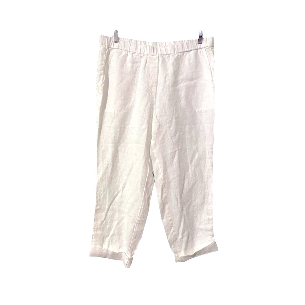 J. Jill White Elastic Waist Wide Leg & Cropped Pants NWT - Picture 2 of 12